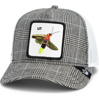 Goorin Bros. Lit Firefly Luxury Moon The Farm Czarno-biała czapka trucker