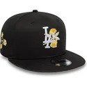czarna-plaska-czapka-snapback-9fifty-floral-los-angeles-dodgers-mlb-od-new-era