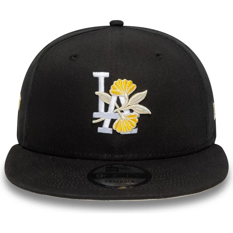 czarna-plaska-czapka-snapback-9fifty-floral-los-angeles-dodgers-mlb-new-era