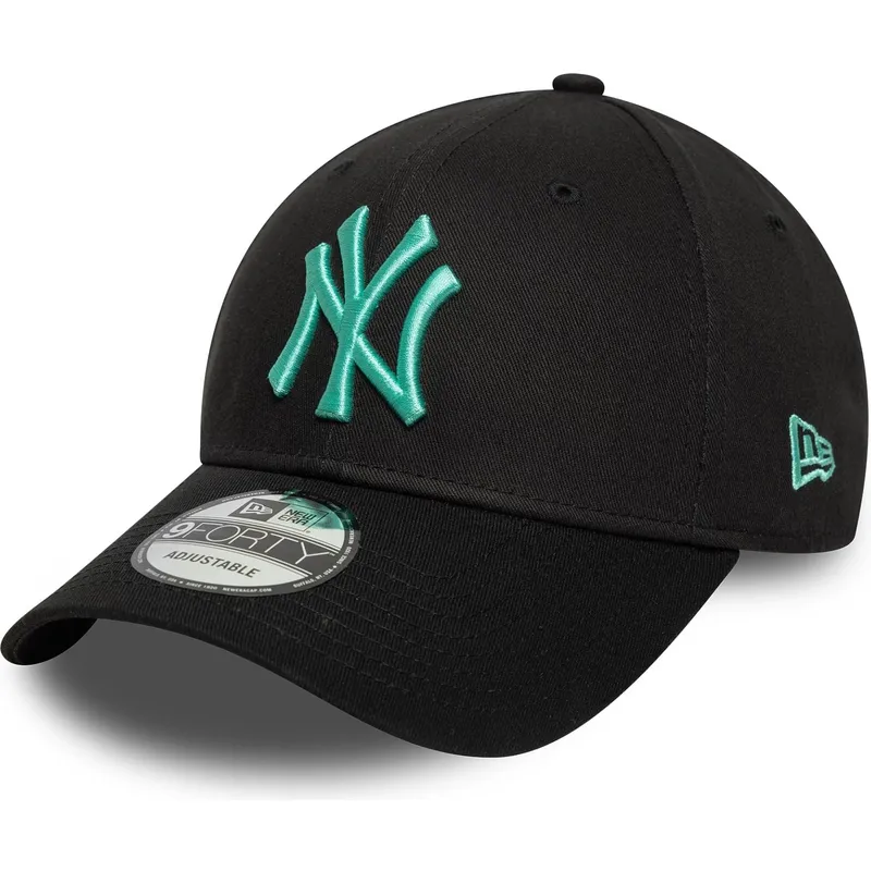 czarna-regulowana-czapka-z-zakrzywionym-daszkiem-z-niebieskim-logo-9forty-league-essential-new-york-yankees-mlb-new-era