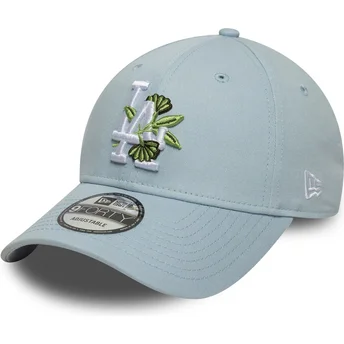 Regulowana niebieska czapka z daszkiem 9FORTY Floral Icon Los Angeles Dodgers MLB marki New Era