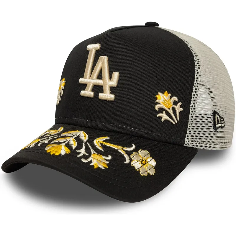 czapka-trucker-czarna-a-frame-floral-icon-los-angeles-dodgers-mlb-new-era
