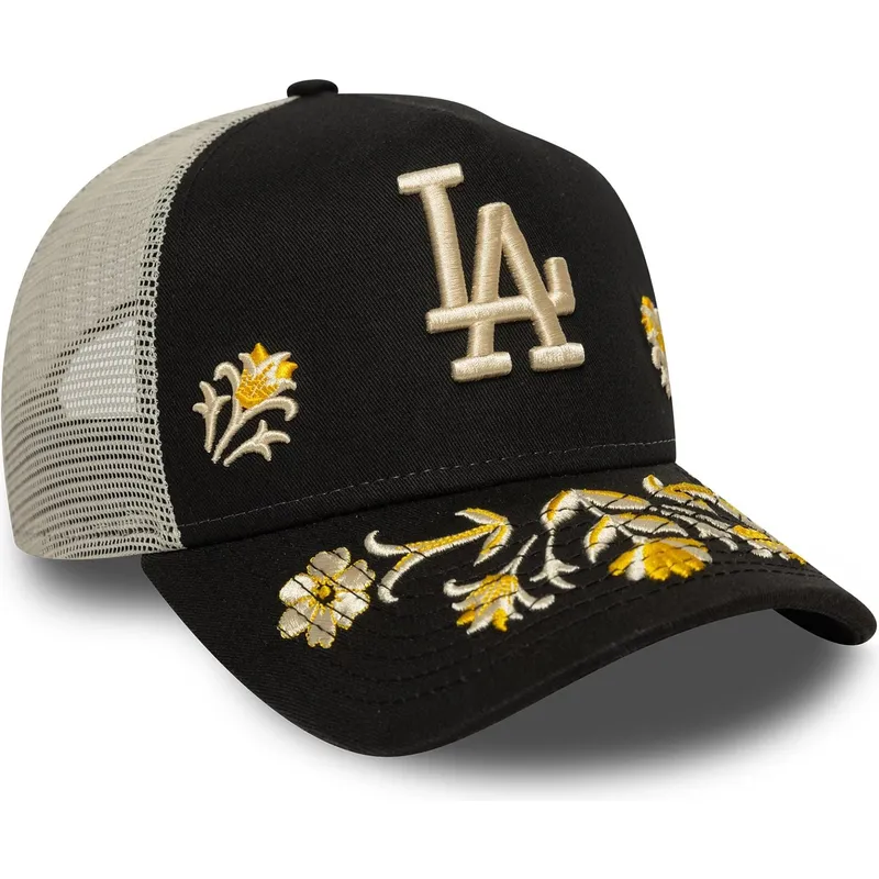 czapka-trucker-czarna-a-frame-floral-icon-los-angeles-dodgers-mlb-new-era
