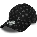 czarna-zakrzywiona-czapka-damska-regulowana-9forty-monogram-new-york-yankees-mlb-od-new-era