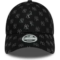 czarna-zakrzywiona-czapka-damska-regulowana-9forty-monogram-new-york-yankees-mlb-od-new-era