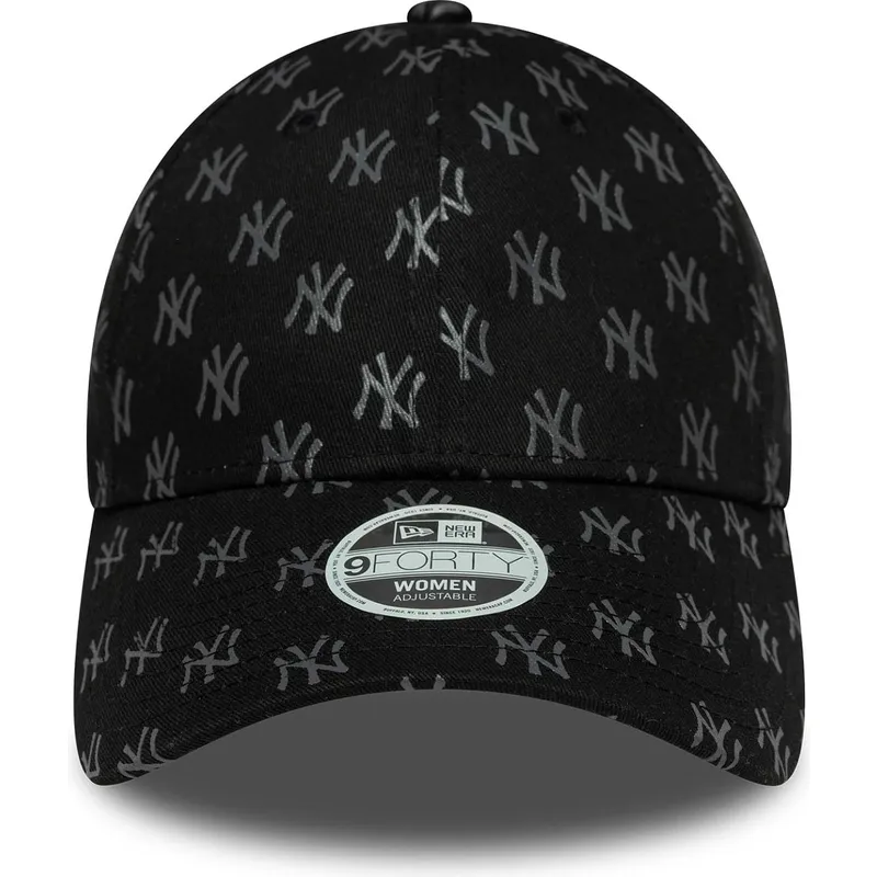 czarna-regulowana-czapka-z-daszkiem-dla-kobiet-9forty-monogram-new-york-yankees-mlb-new-era