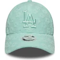 zielona-regulowana-czapka-z-daszkiem-dla-kobiet-9forty-floral-towelling-los-angeles-dodgers-mlb-new-era