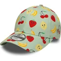 zielona-zakrzywiona-czapka-dziecieca-z-regulacja-9forty-all-over-print-fruit-marki-new-era