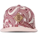 czapka-z-plaskim-daszkiem-bezowo-czerwona-snapback-ma-pattern-od-djinns