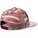 czapka-z-plaskim-daszkiem-bezowo-czerwona-snapback-ma-pattern-od-djinns