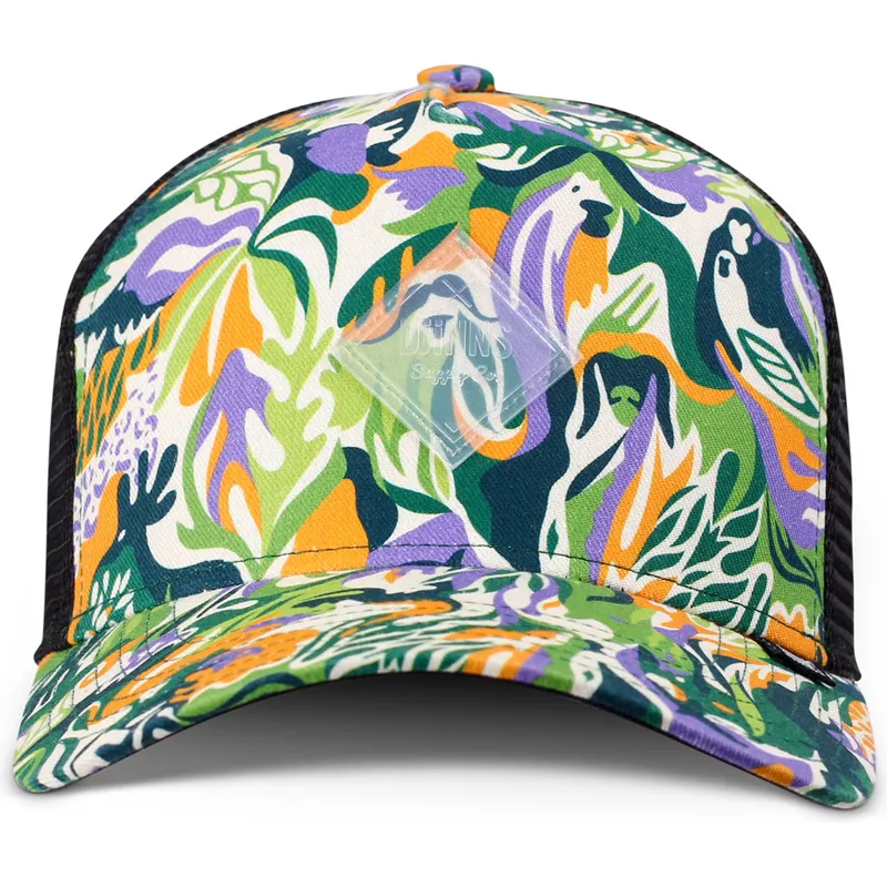 czapka-trucker-multicolor-hft-hawaiian-animals-od-djinns