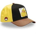 snapback-z-zakrzywionym-daszkiem-w-kolorze-czarnym-zoltym-i-brazowym-pikachu-pmk6-pik-pokemon-od-capslab