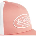 rozowo-biala-regulowana-czapka-trucker-lof-b25-von-dutch