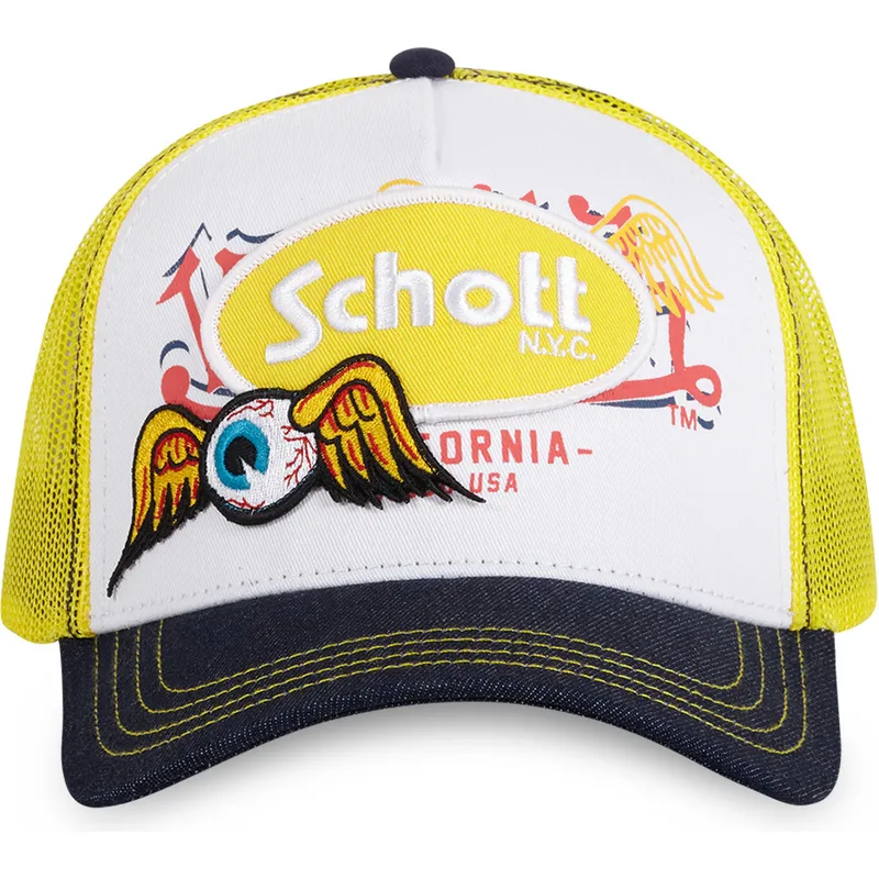 czapka-trucker-biala-zolta-i-czarna-patch-von-dutch-x-schott-nyc