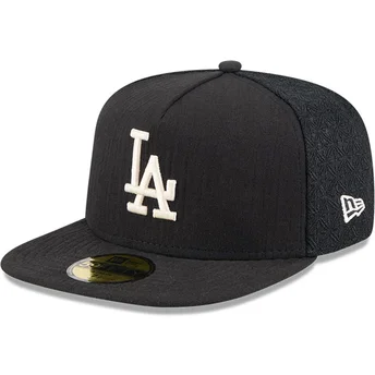 Czarna dopasowana czapka z płaskim daszkiem 59FIFTY Day A Frame Los Angeles Dodgers MLB New Era