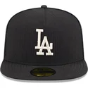 czarna-dopasowana-czapka-z-plaskim-daszkiem-59fifty-day-a-frame-los-angeles-dodgers-mlb-new-era
