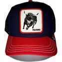 granatowo-czerwona-czapka-truckerka-z-bykiem-raging-bull-fab-farm-od-goorin-bros