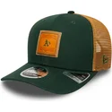 zielono-brazowa-czapka-truckerka-9seventy-stretch-snap-z-wytloczonym-logo-oakland-athletics-mlb-marki-new-era