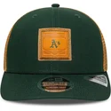 czapka-trucker-zielona-i-brazowa-9seventy-stretch-snap-debossed-logo-oakland-athletics-mlb-new-era