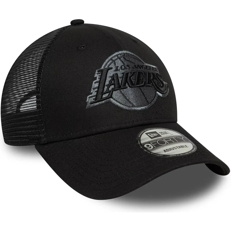 czapka-trucker-czarna-regulowana-z-szarym-logo-9forty-los-angeles-lakers-nba-new-era
