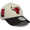 regulowana-bezowo-czarna-czapka-z-zakrzywionym-daszkiem-9forty-contrast-patch-chicago-bulls-nba-marki-new-era