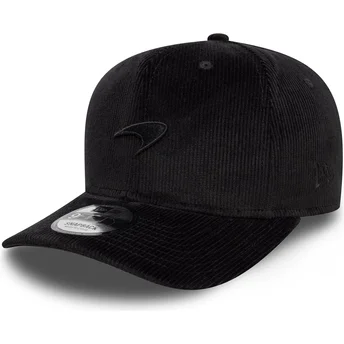 Czarna czapka z zakrzywionym daszkiem snapback 9FIFTY Cord Precurved McLaren Racing Formula 1 od New Era
