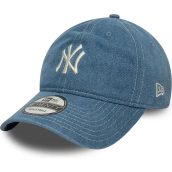 Regulowana niebieska czapka z daszkiem 9TWENTY Denim New York Yankees MLB od New Era