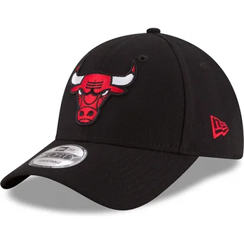 Czarna zakrzywiona regulowana czapka dziecięca 9FORTY The League Chicago Bulls NBA od New Era