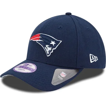 Granatowa regulowana czapka z zakrzywionym daszkiem dla chłopca 9FORTY The League New England Patriots NFL marki New Era