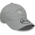 szara-zakrzywiona-czapka-regulowana-9twenty-mini-logo-washed-los-angeles-dodgers-mlb-od-new-era