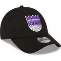 czarna-zakrzywiona-regulowana-czapka-9forty-the-league-sacramento-kings-nba-od-new-era