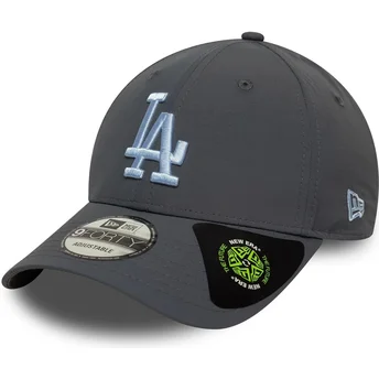Regulowana szara czapka z daszkiem z niebieskim logo Los Angeles Dodgers MLB 9FORTY Recycled firmy New Era