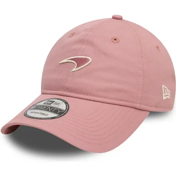 Różowa czapka z zakrzywionym daszkiem z różowym logo 9TWENTY Seasonal McLaren Racing Formula 1 marki New Era, regulowana.