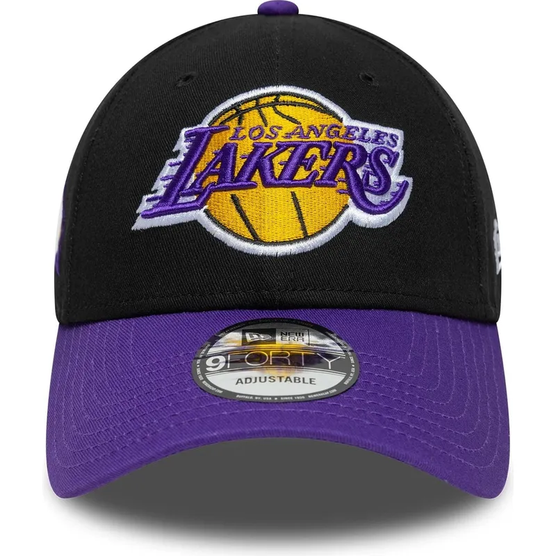 czapki-curva-czarny-tasma-regulowana-9forty-side-patch-los-angeles-lakers-nba-new-era