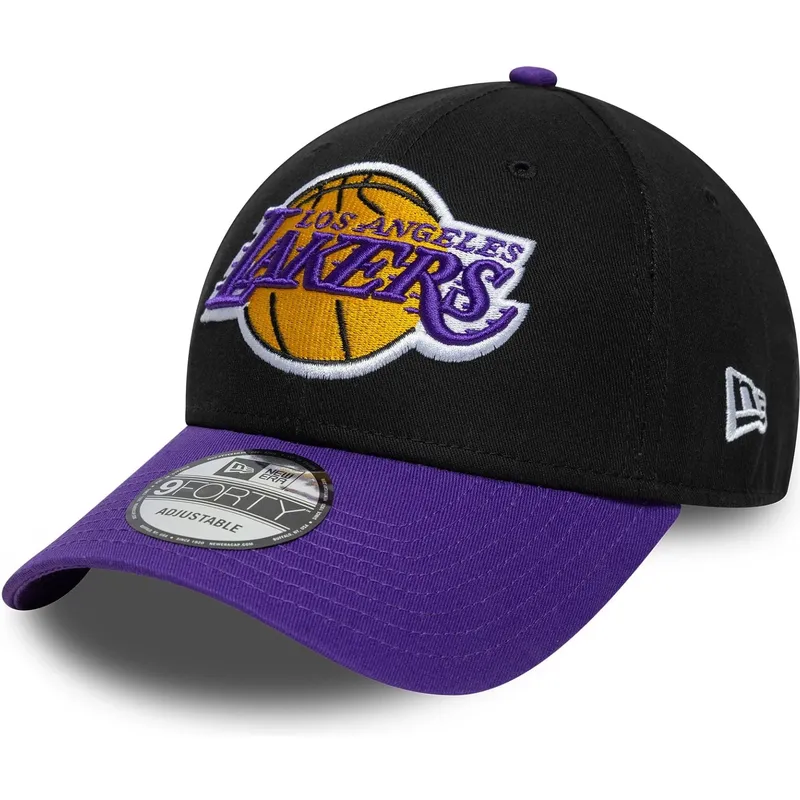 czapki-curva-czarny-tasma-regulowana-9forty-side-patch-los-angeles-lakers-nba-new-era