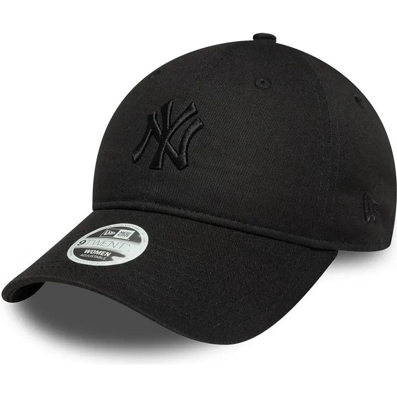 czarna-regulowana-czapka-z-zakrzywionym-daszkiem-dla-kobiet-z-czarnym-logo-9twenty-bow-back-new-york-yankees-mlb-new-era
