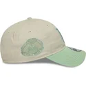 bezowo-zielona-regulowana-czapka-z-daszkiem-dla-kobiet-9twenty-world-series-cooperstown-los-angeles-dodgers-mlb-new-era