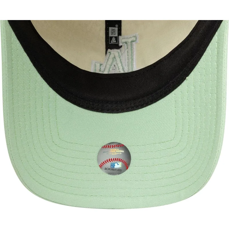 bezowo-zielona-regulowana-czapka-z-daszkiem-dla-kobiet-9twenty-world-series-cooperstown-los-angeles-dodgers-mlb-new-era