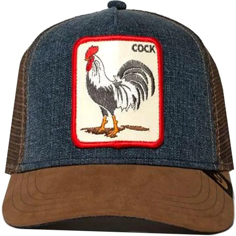 czapka-trucker-brazowa-i-denim-kogut-big-strut-od-goorin-bros