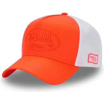Czapka trucker pomarańczowo-biała FLUO04 od Von Dutch