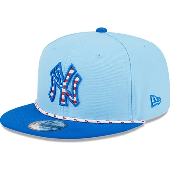 Niebieska czapka z daszkiem snapback 9FIFTY 4th July New York Yankees MLB od New Era