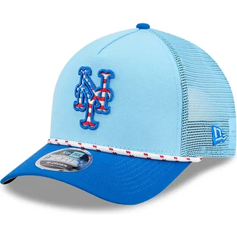 Niebieska czapka truckerka 9FORTY M-Crown A Frame 4th July New York Mets MLB od New Era