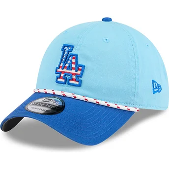 Regulowana niebieska czapka z daszkiem 9TWENTY 4th July Los Angeles Dodgers MLB od New Era