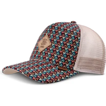 Beżowa czapka truckerka HFT Colour Triangle od Djinns