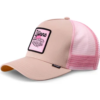 Czapka trucker beżowo-różowa Do Nothing Club HFT DNC Pool od Djinns