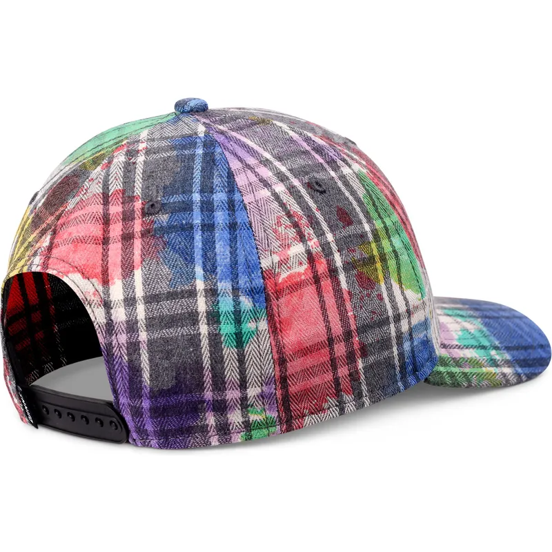 czapka-z-daszkiem-zakrzywionym-wielokolorowa-snapback-6p-truefit-dirty-check-od-djinns