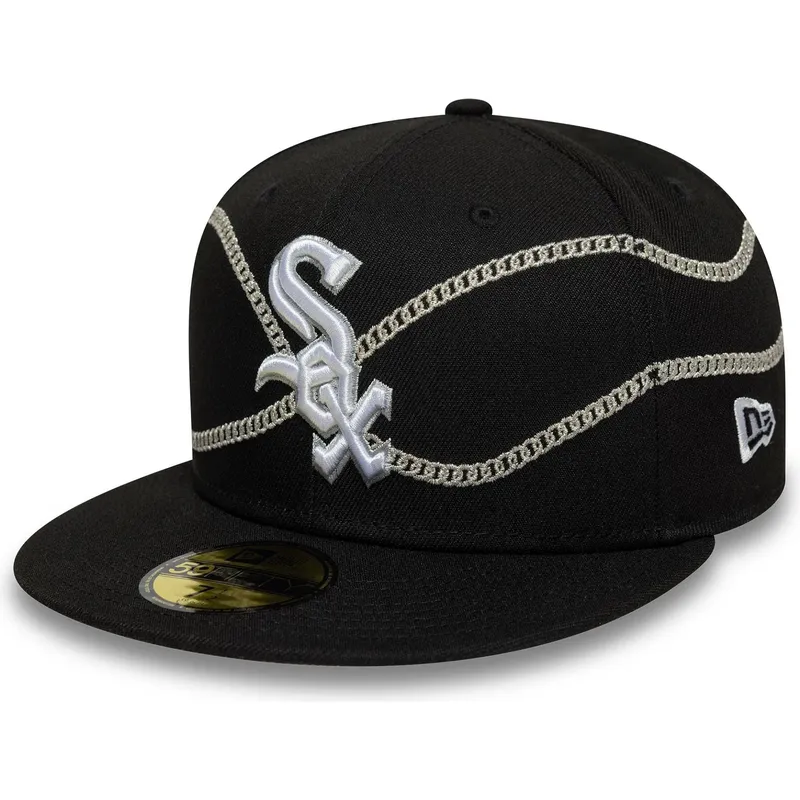 czarna-dopasowana-czapka-z-daszkiem-59fifty-chain-wrap-chicago-white-sox-mlb-new-era