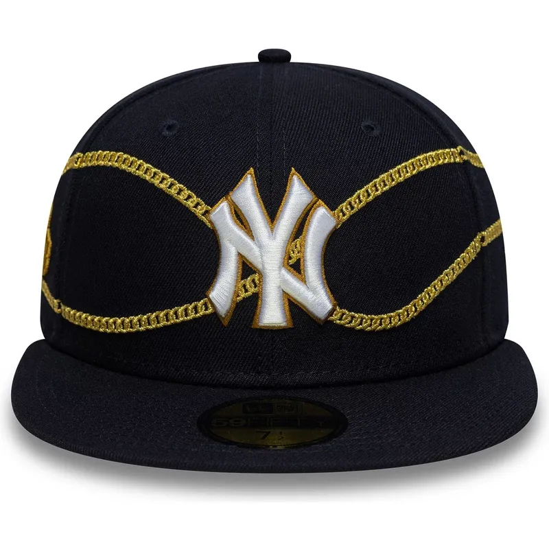 granatowa-dopasowana-czapka-z-daszkiem-59fifty-chain-wrap-new-york-yankees-mlb-new-era