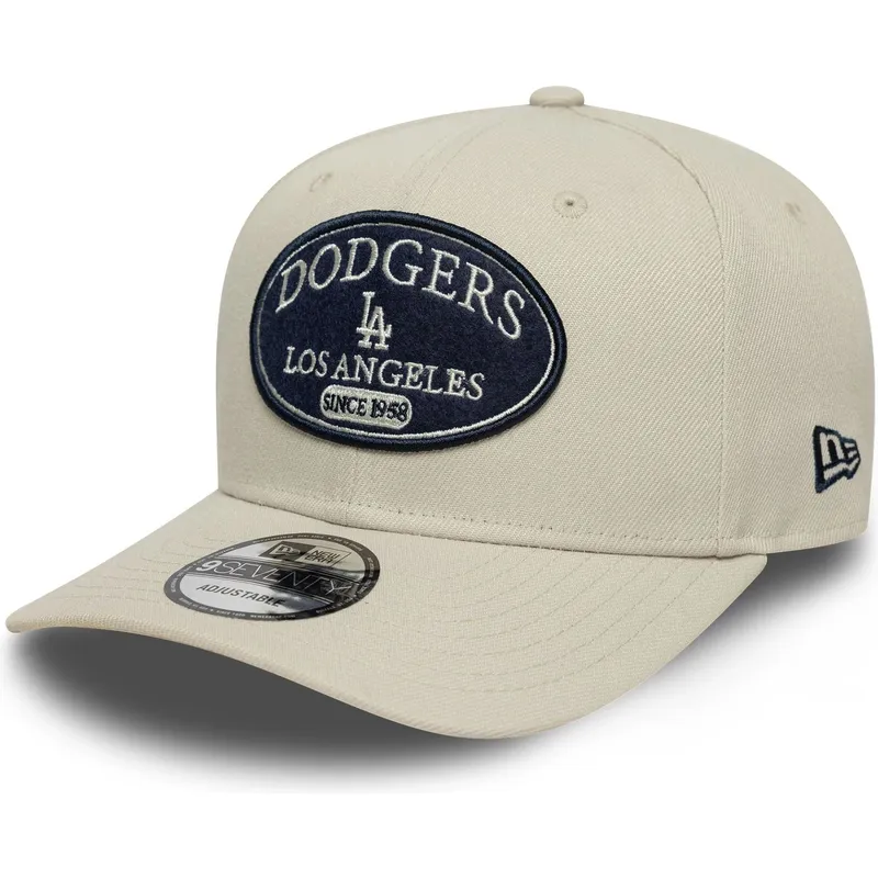 bezowa-czapka-z-zakrzywionym-daszkiem-snapback-9seventy-stretch-snap-patch-los-angeles-dodgers-mlb-new-era