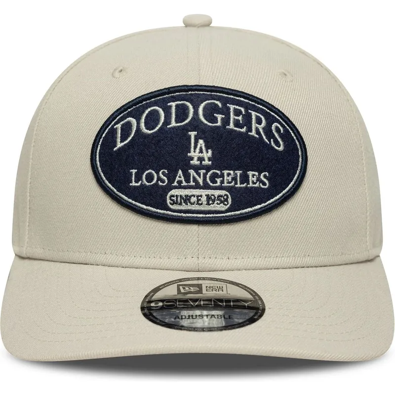 bezowa-czapka-z-zakrzywionym-daszkiem-snapback-9seventy-stretch-snap-patch-los-angeles-dodgers-mlb-new-era
